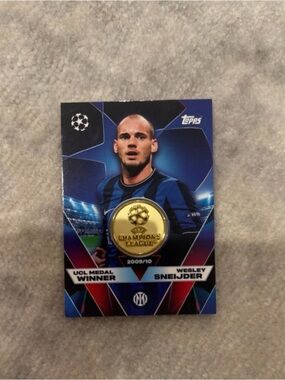 Topps Wesley Sneijder Blue and Black Champions League Card